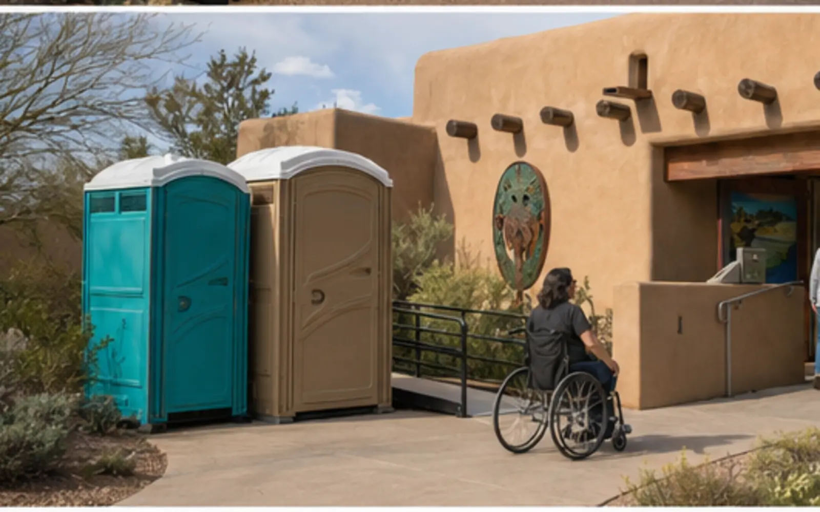 Accessible portable restroom and handwashing planning example for Edmonds, Washington