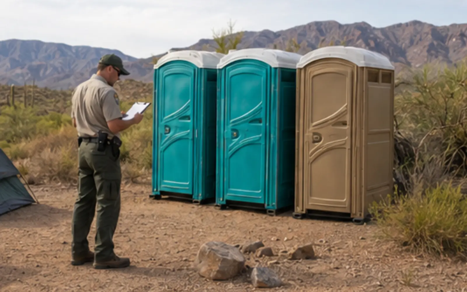 Portable restroom delivery and service-access planning example for Edmonds, Washington