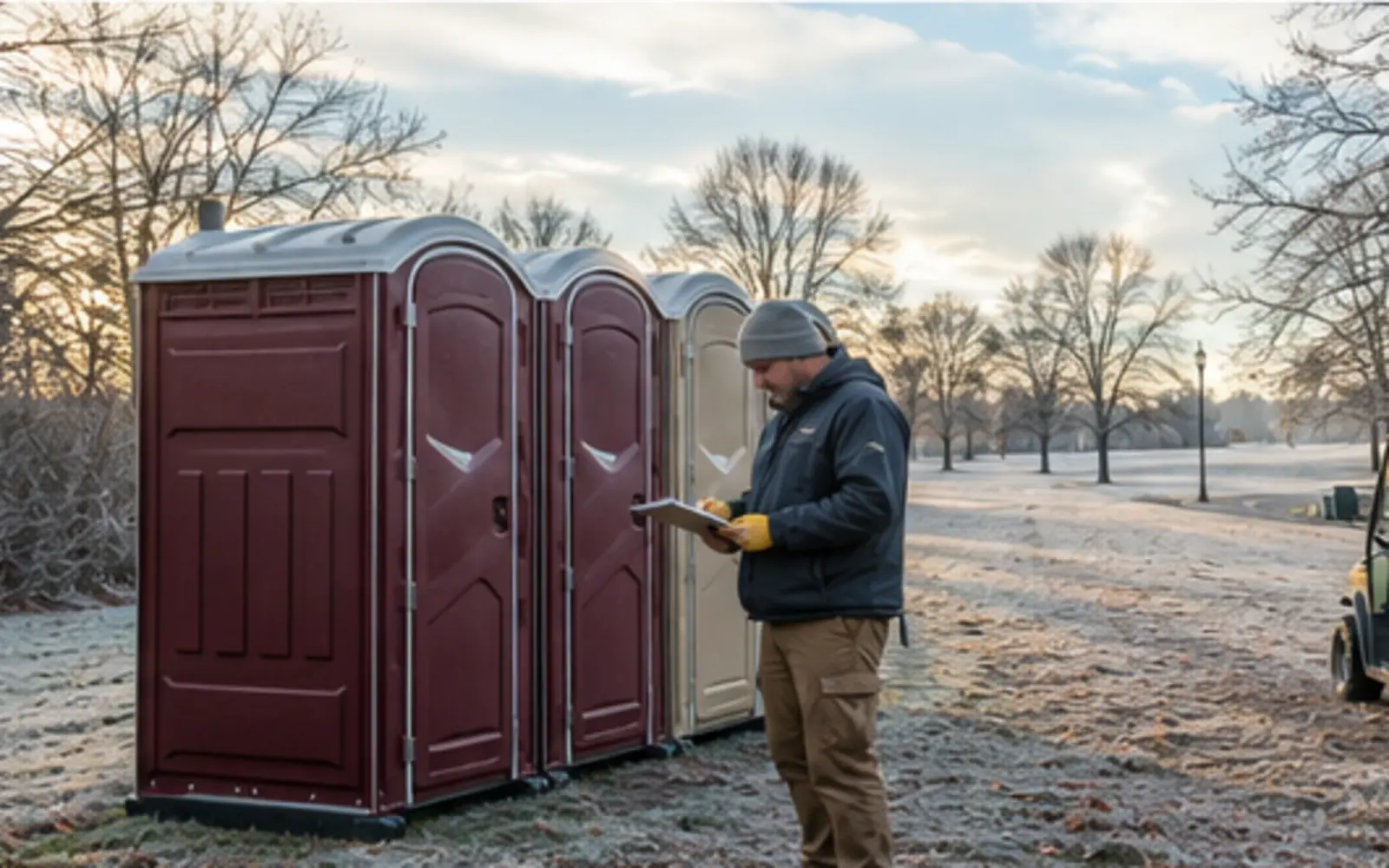 Portable restroom delivery and service-access planning example for Federal Way, Washington