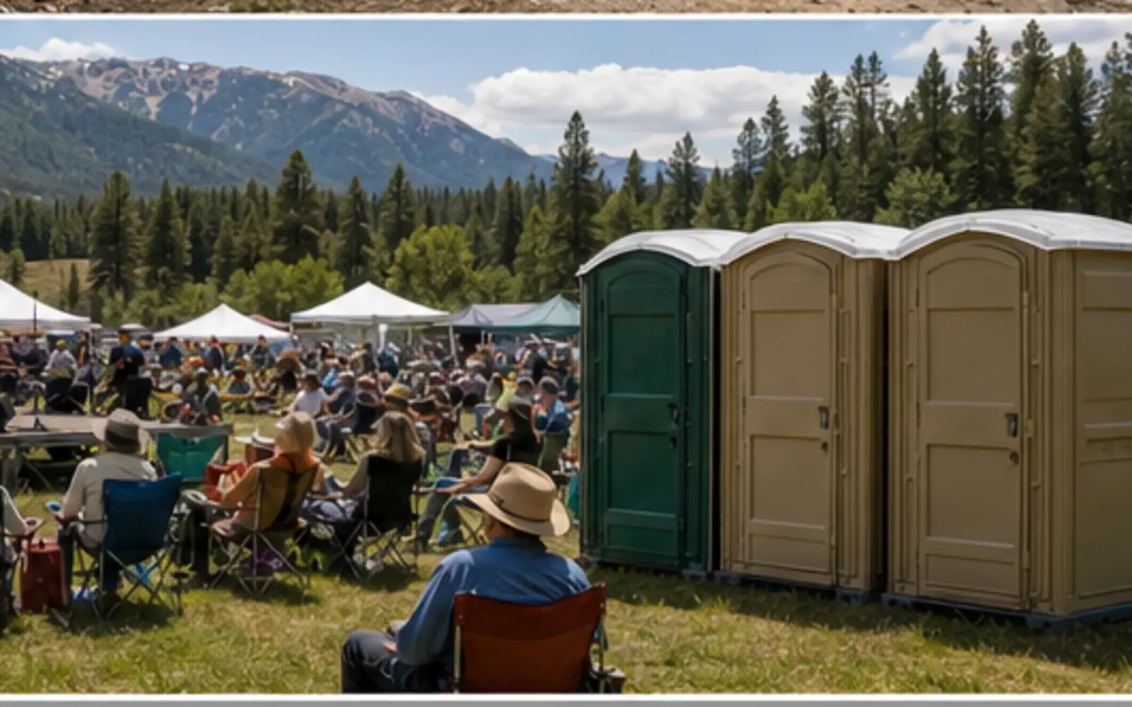 Outdoor event portable restroom planning example for Redmond, Washington