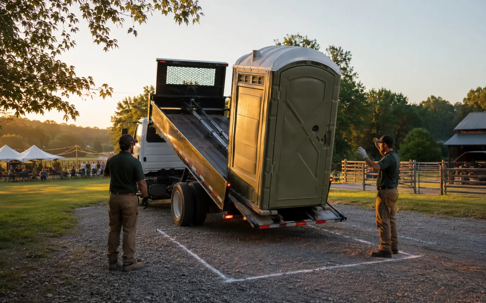 Portable restroom delivery and service-access planning example for Seattle, Washington