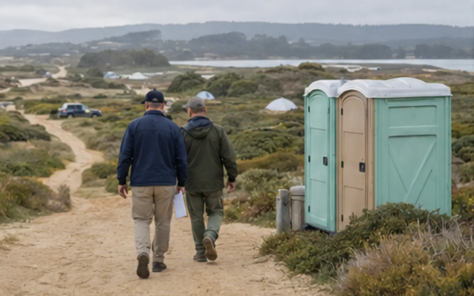 Portable restroom delivery and service-access planning example for Shoreline, Washington