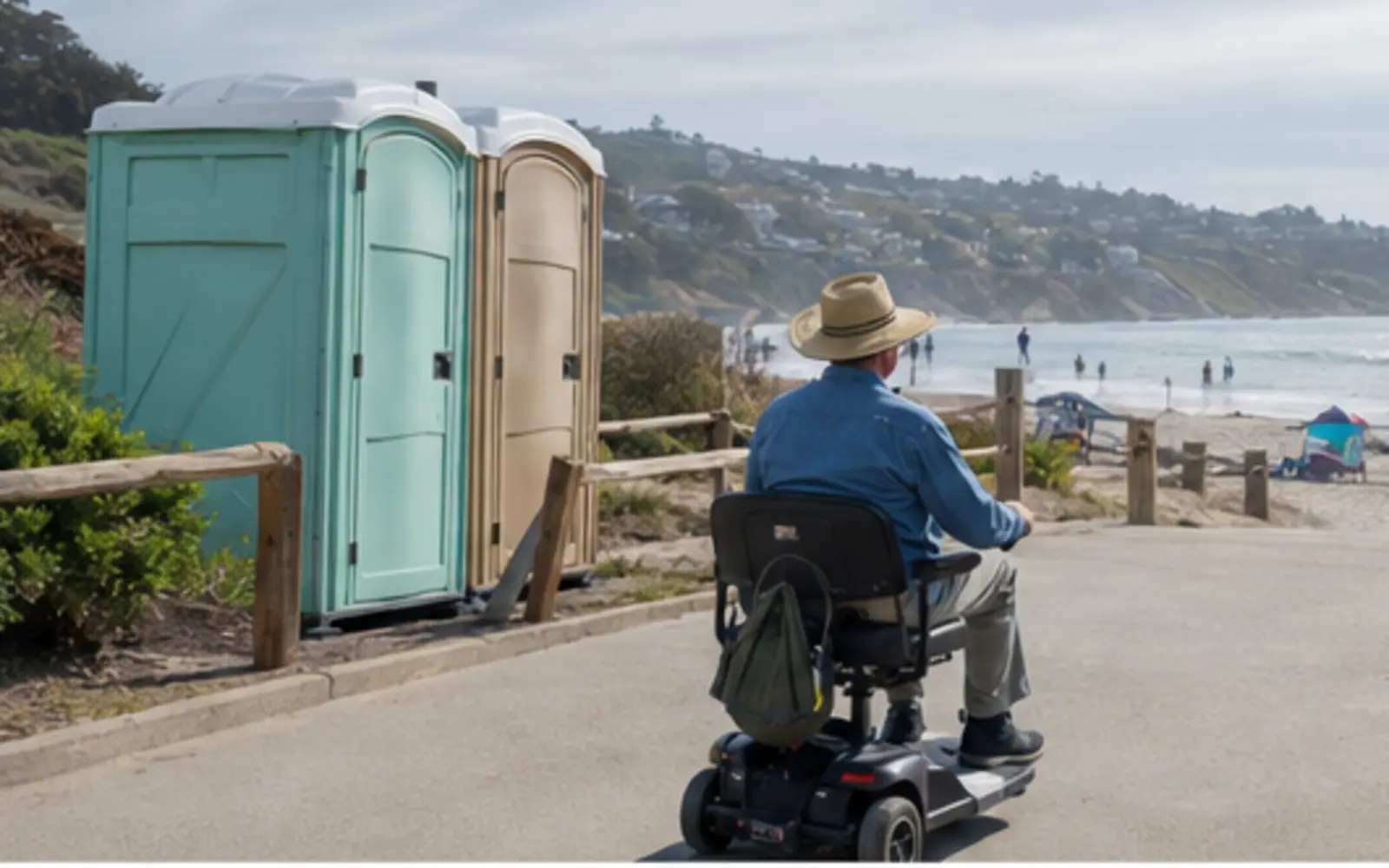 Accessible portable restroom and handwashing planning example for Vancouver, Washington