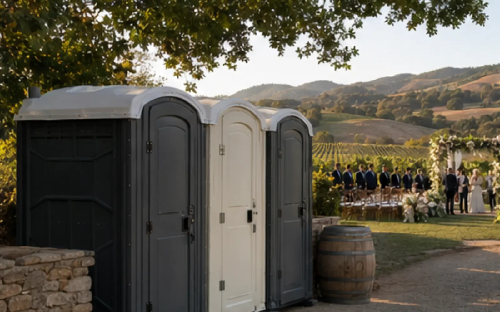 Portable restroom planning scene for customers in Everett, Washington