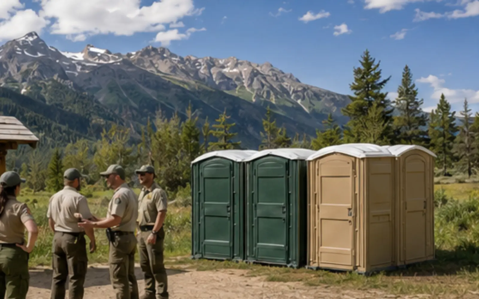 Portable restroom planning scene for customers in Redmond, Washington